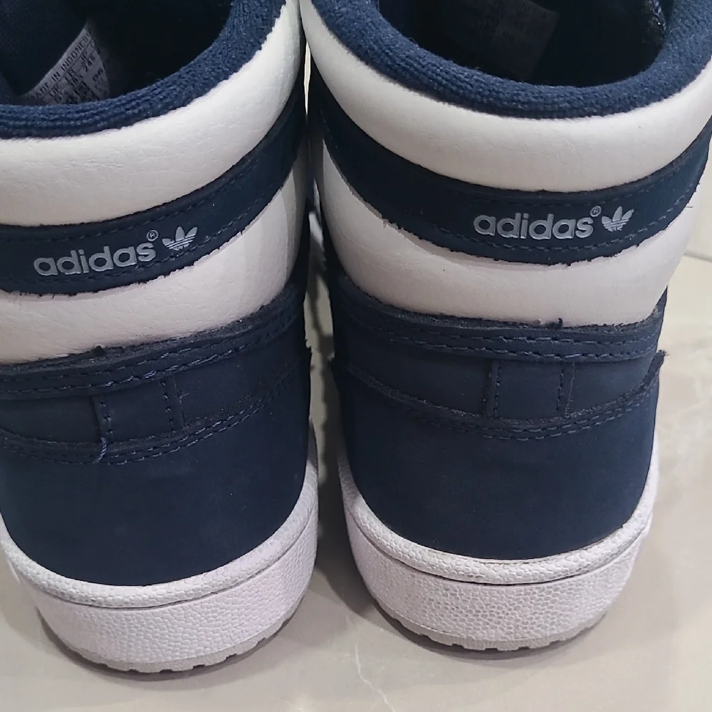 Adidas Dark Blue and White Sneakers